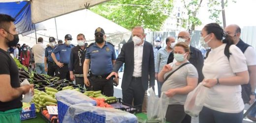 Kartal’da Kurulan Semt Pazarlarında Covid-19 Denetimi Yapıldı