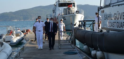 Vali Orhan Tavlı, Marmaris Sahil Güvenlik Güney Ege Grup Komutanlığının Çalışmaları Hakkında Bilgi Aldı