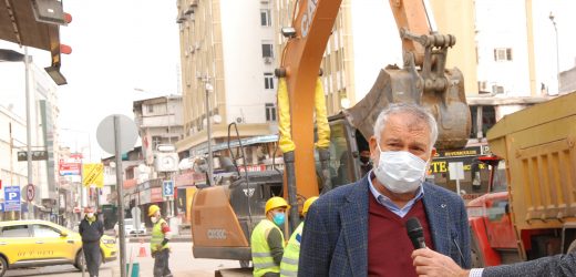 Zeydan Karalar, Saydam Caddesi’nde süren ASKİ çalışmalarını denetledi