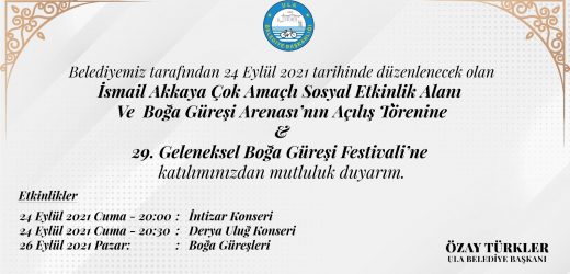 Ula Belediyesinden Davet