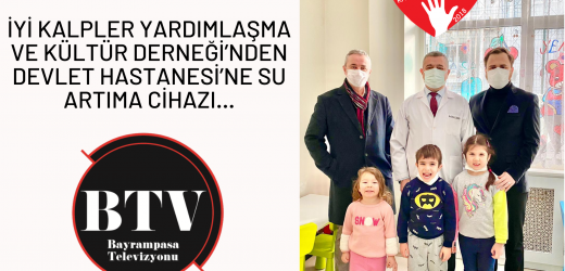 İyi Kalpler Yardımlaşma ve Kültür Derneği’nden Devlet Hastanesi’ne Su Artıma Cihazı…
