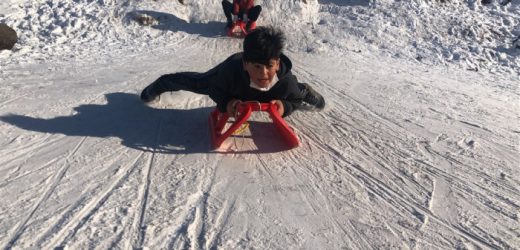 Kars’ta kızak keyfi başladı