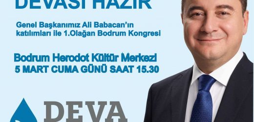 Mehmet Billorer, Bodrum Kongresi öncesi açıklama yaptı;