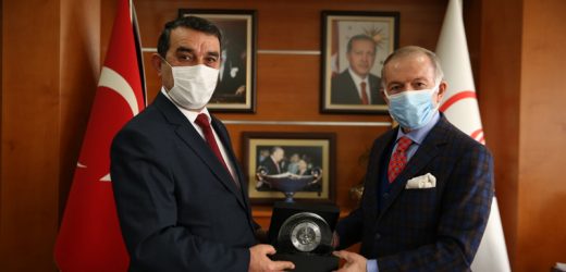 BAŞHEKİM KOCATAŞ VE BAŞKAN KILIÇASLAN’DAN BAŞKAN AYDINER’E ZİYARET