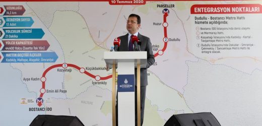 İBB Başkanı İmamoğlu durdurulan Dudullu-Bostancı metro hattının yeniden çalışmalarını başlattı.